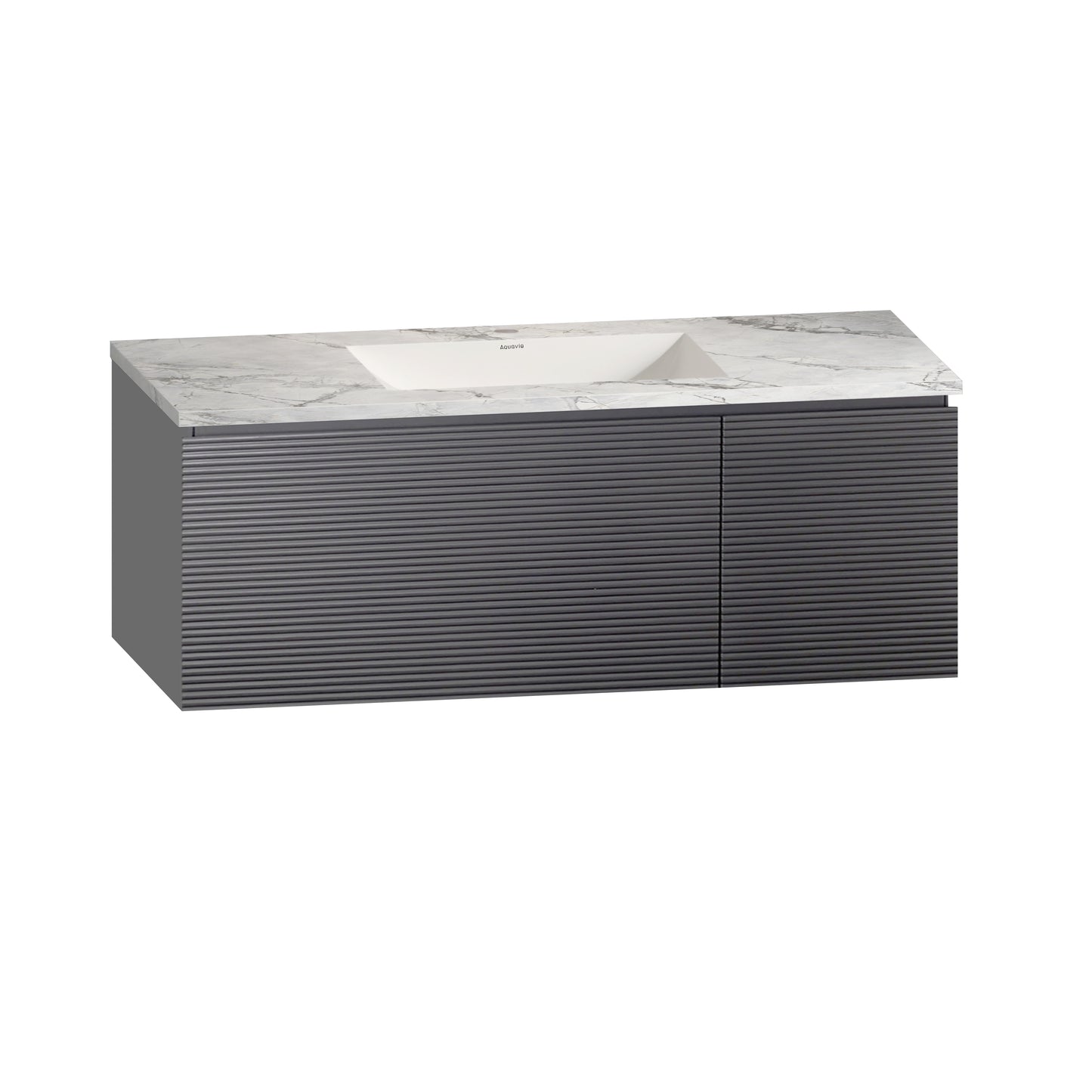 A16- Wall Mounted Bathroom seamless joint basin Sintered stone Vanity.
