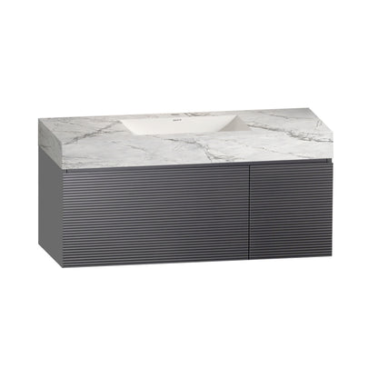 A16- Wall Mounted Bathroom seamless joint basin Sintered stone Vanity.