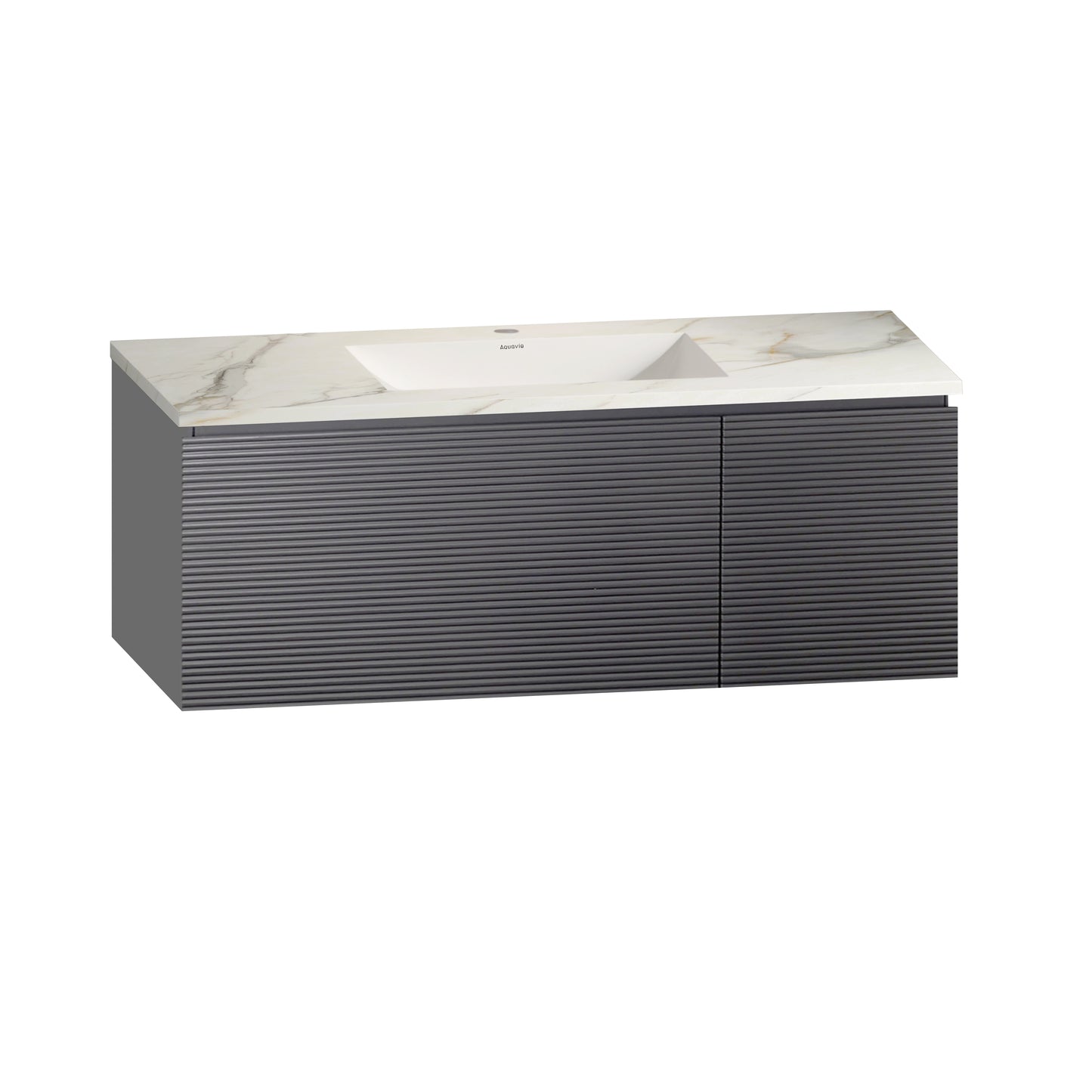 A16- Wall Mounted Bathroom seamless joint basin Sintered stone Vanity.