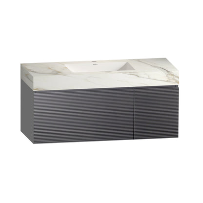 A16- Wall Mounted Bathroom seamless joint basin Sintered stone Vanity.