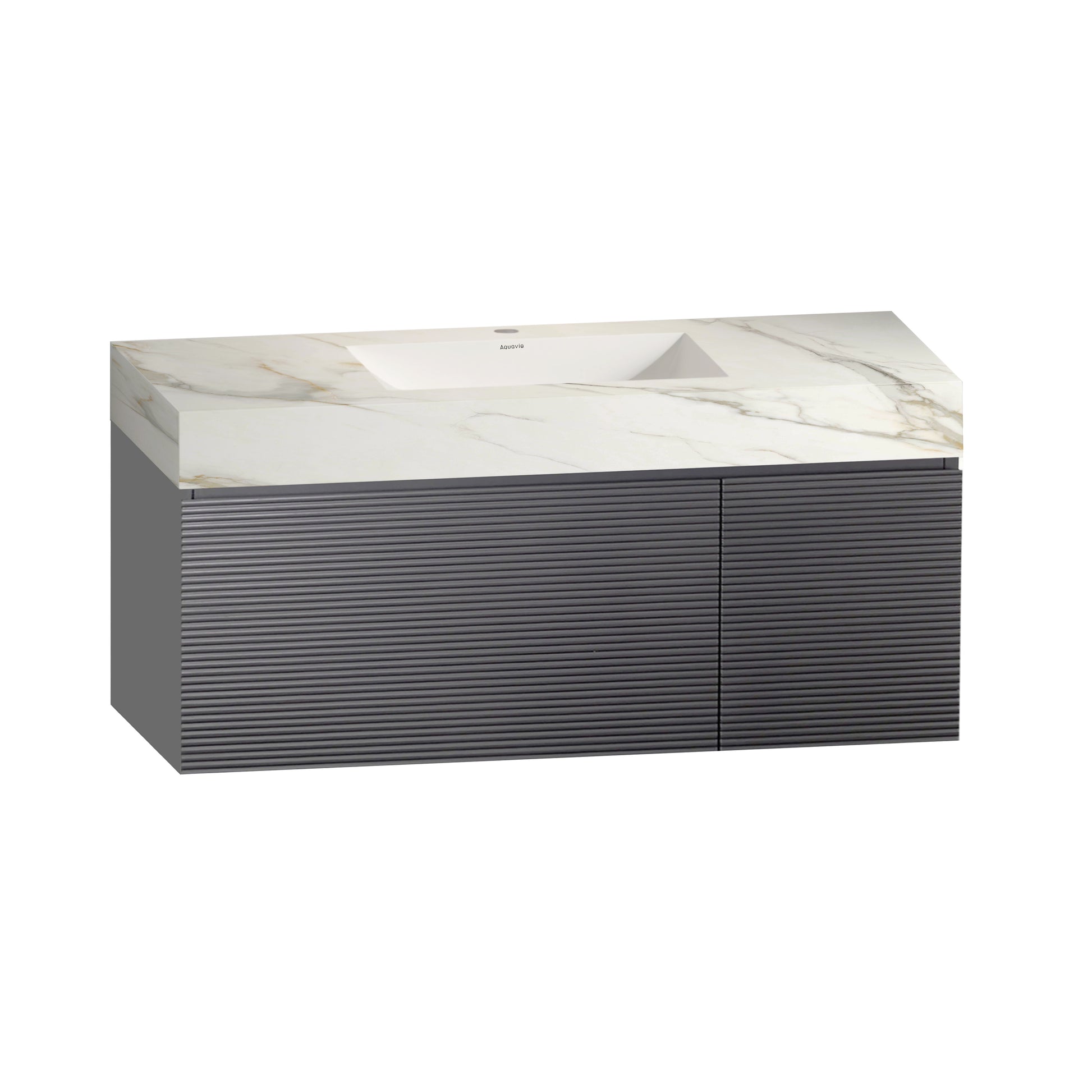 A16- Wall Mounted Bathroom seamless joint basin Sintered stone Vanity.