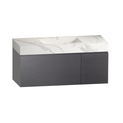 A16- Wall Mounted Bathroom seamless joint basin Sintered stone Vanity.