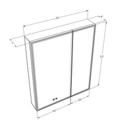 26" x 32" LED Mirror Medicine Cabinet – Aluminum Frame, Anti-Fog, Recessed or Surface Mount 26"x32"