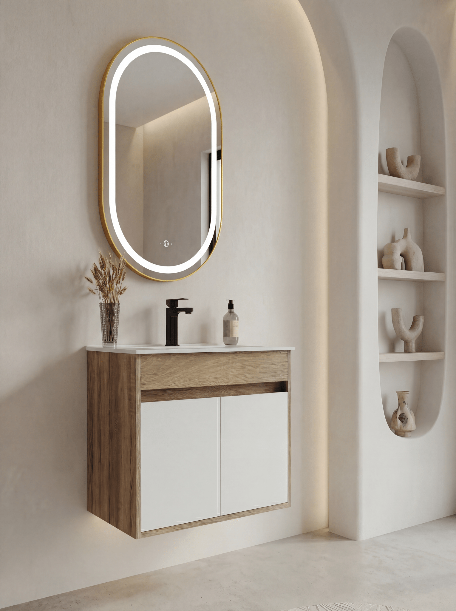 18" Narrow Depth Bathroom Vanity With Ceramic Sink - Vanity24"