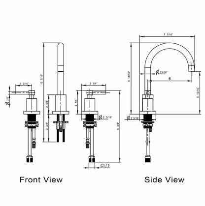 Three Holes Widespread Bathroom Faucet - N13104