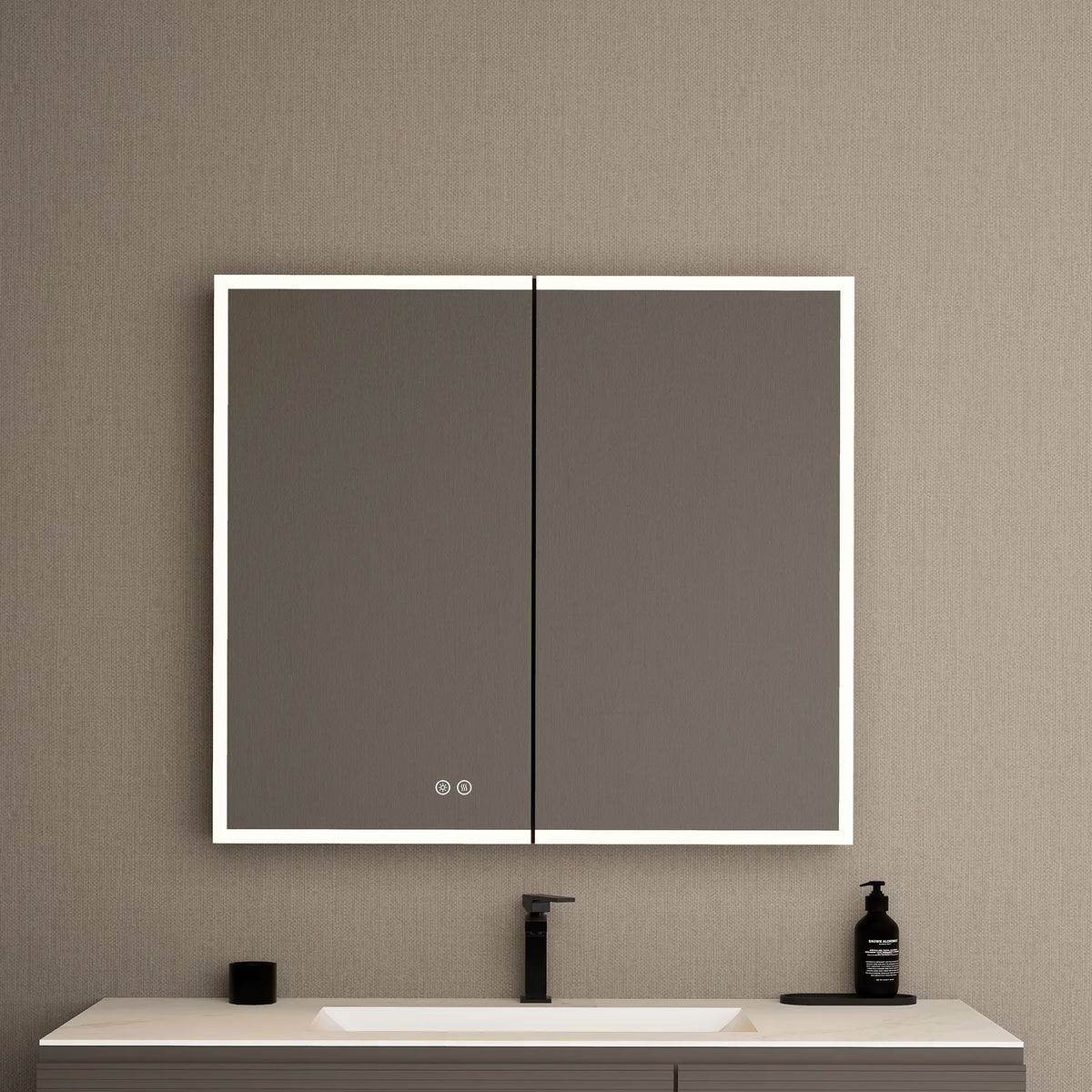 36" LED Double-Door Medicine Cabinet with Blum Soft-Close Hinges