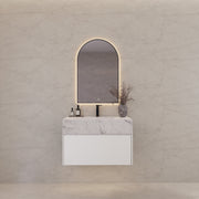 32"/ 36"/40" White Single Sink Floating Bathroom Vanity with Sintered Stone Top