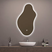 2 Sizes Modern Curvy Irregular LED Bathroom Mirror - LED MIrror22"x36"