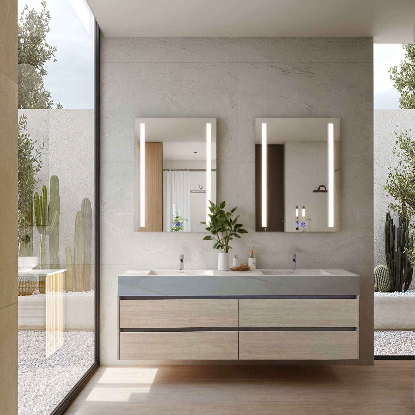 26" x 32" LED Bathroom Mirror | Anti-Fog | Dimmable