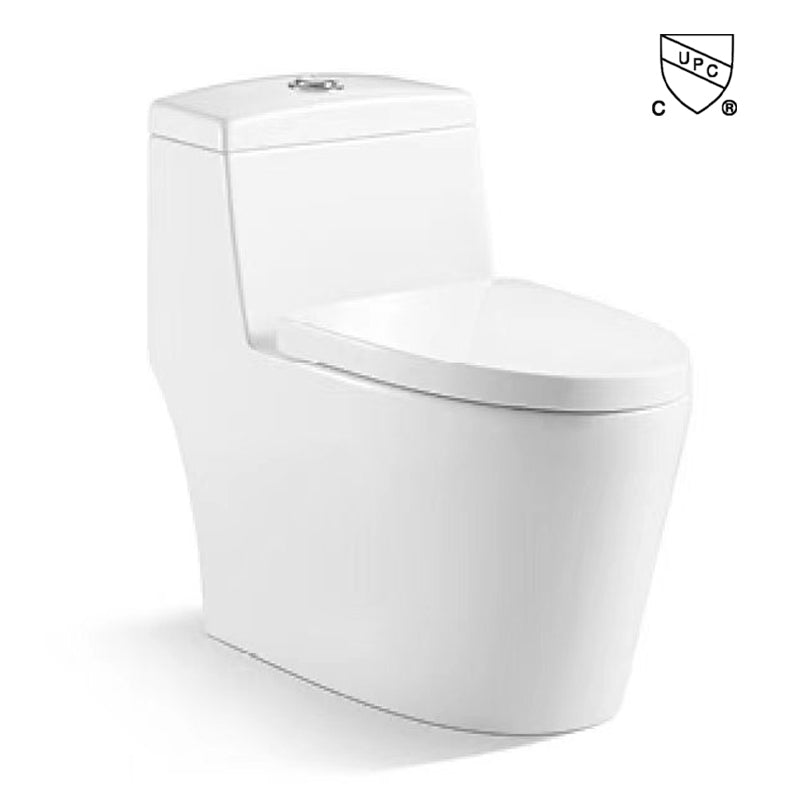 One-Piece Siphonic Toilet – Dual Flush, 1.28 GPF, Soft Close Seat, 12” Rough-in，2187Y