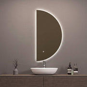 22" x 44" Half Moon LED Bathroom Mirror with Anti - Fog & Wave Sensor - LED MIrror22" x 44"