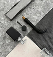 24" x 24" grey wall or floor tile - Box of 4 tiles for 16 sq. ft - NeoNova Decor