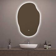24" x 36" Modern Wavy Irregular LED Bathroom Mirror - LED MIrror24" x 36"