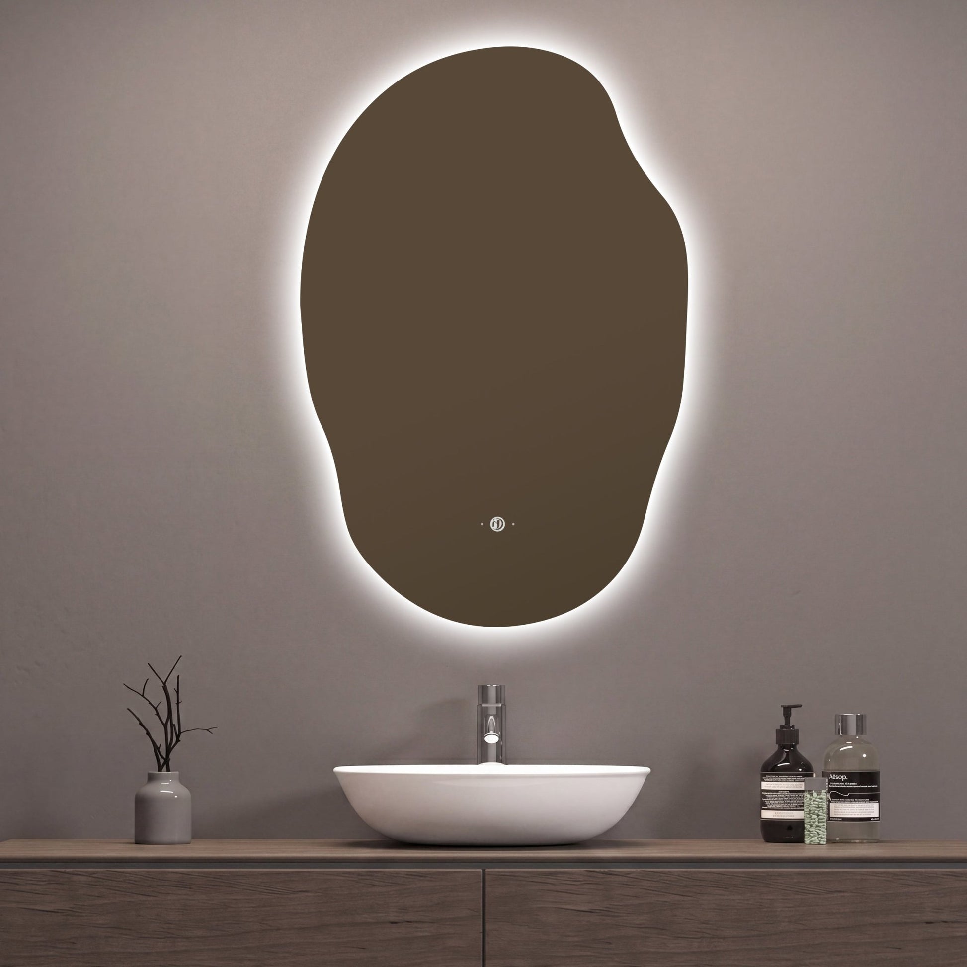 24" x 36" Modern Wavy Irregular LED Bathroom Mirror - LED MIrror24" x 36"