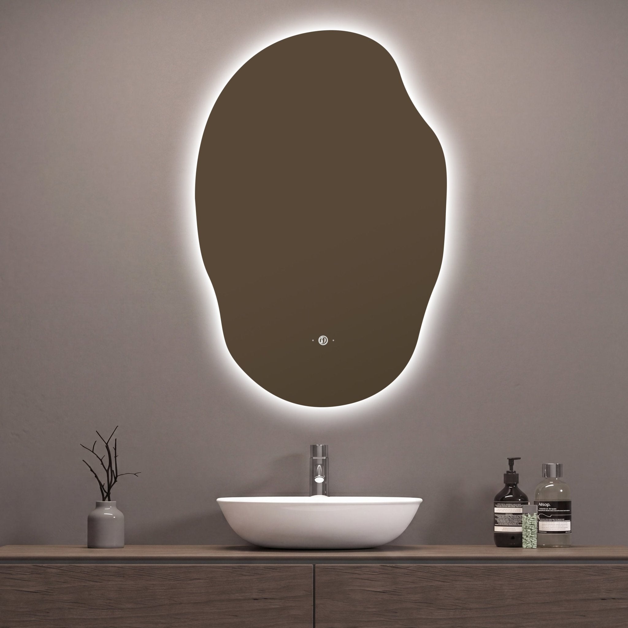 24" x 36" Modern Wavy Irregular LED Bathroom Mirror - LED MIrror24" x 36"