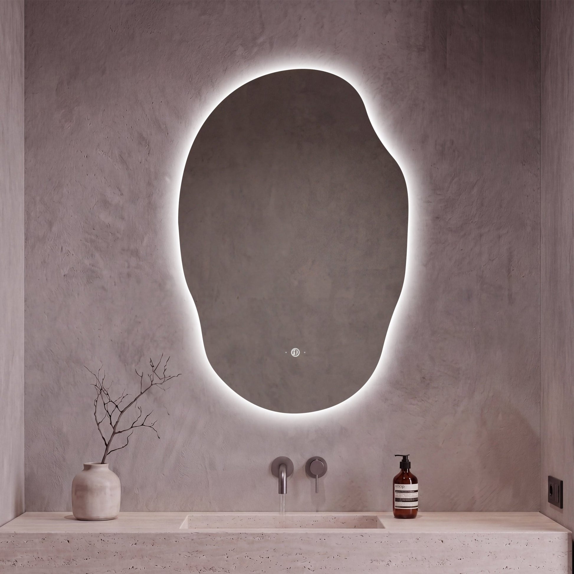 24" x 36" Modern Wavy Irregular LED Bathroom Mirror - LED MIrror24" x 36"