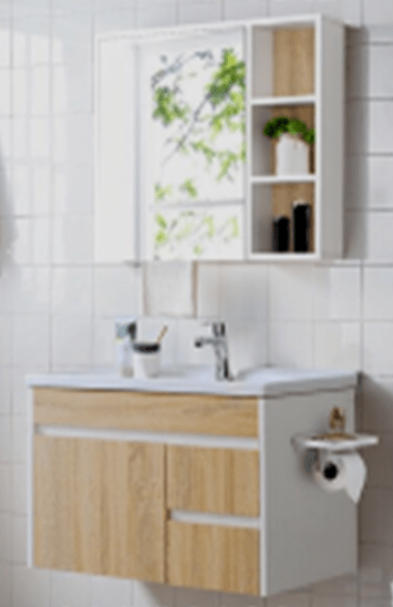 24"/30" Plywood Floating Vanity With Ceramic Sink - 30"x19" NeoNova Decor