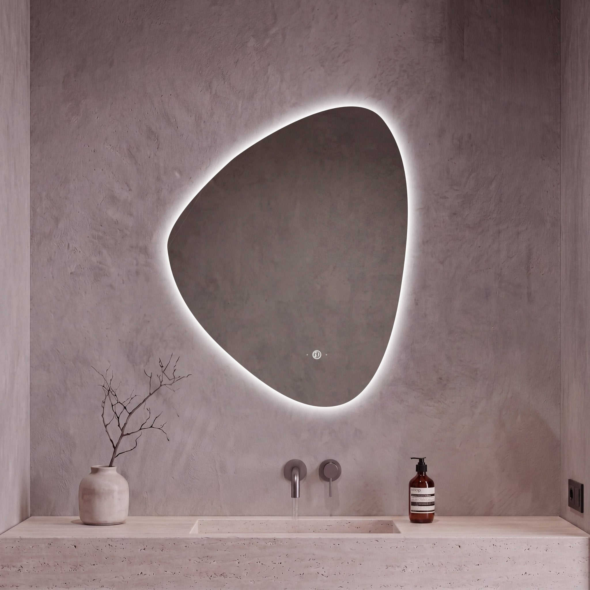 24"x30" Modern Asymmetrical LED Bathroom Mirror - LED MIrror24" x 30"