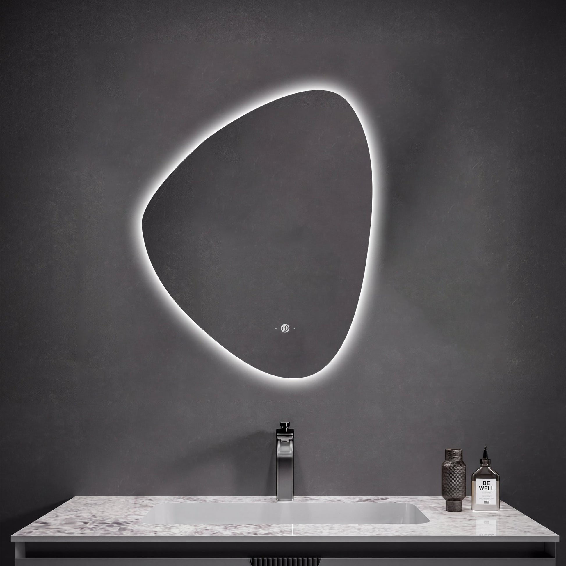 24"x30" Modern Asymmetrical LED Bathroom Mirror - LED MIrror24" x 30"