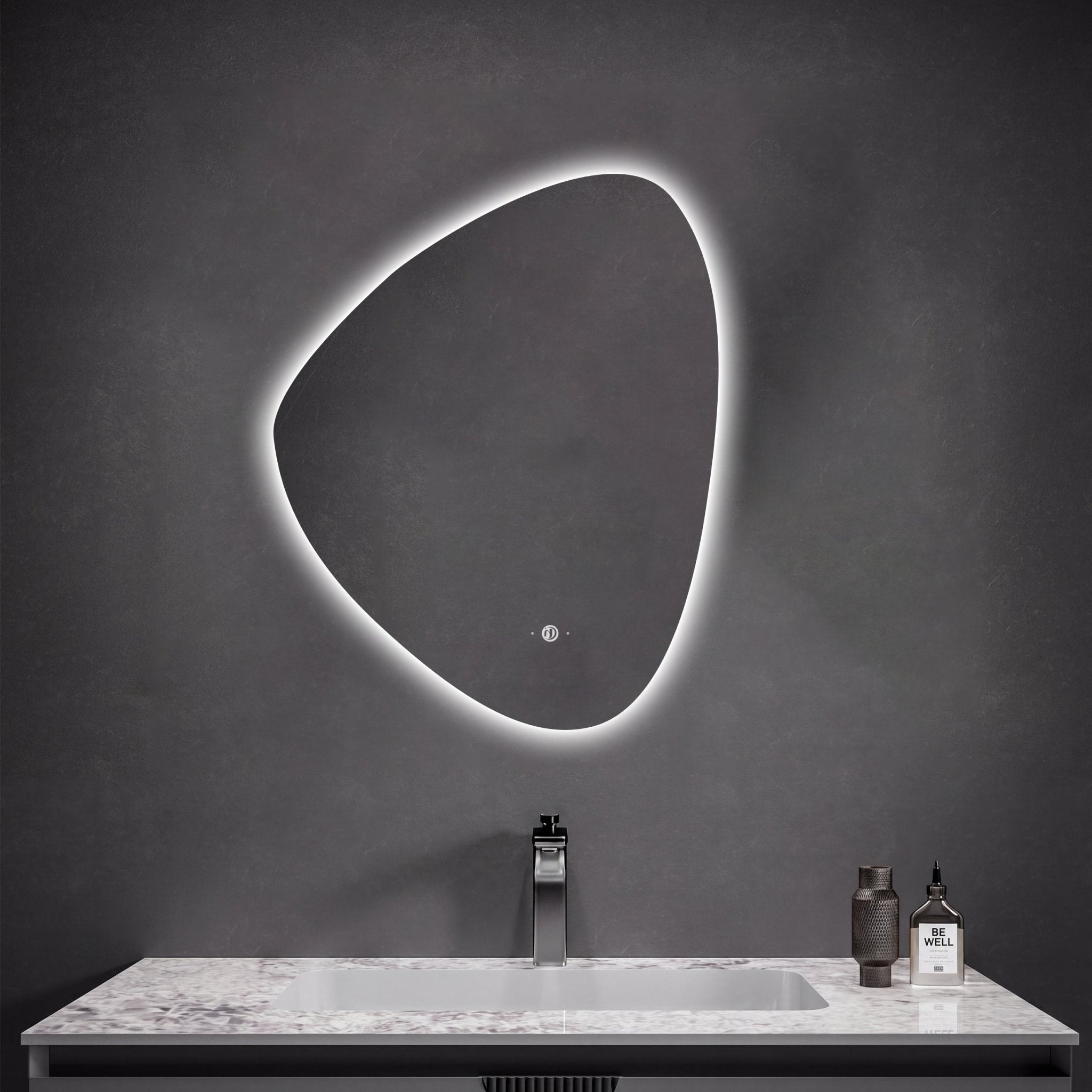 24"x30" Modern Asymmetrical LED Bathroom Mirror - LED MIrror24" x 30"