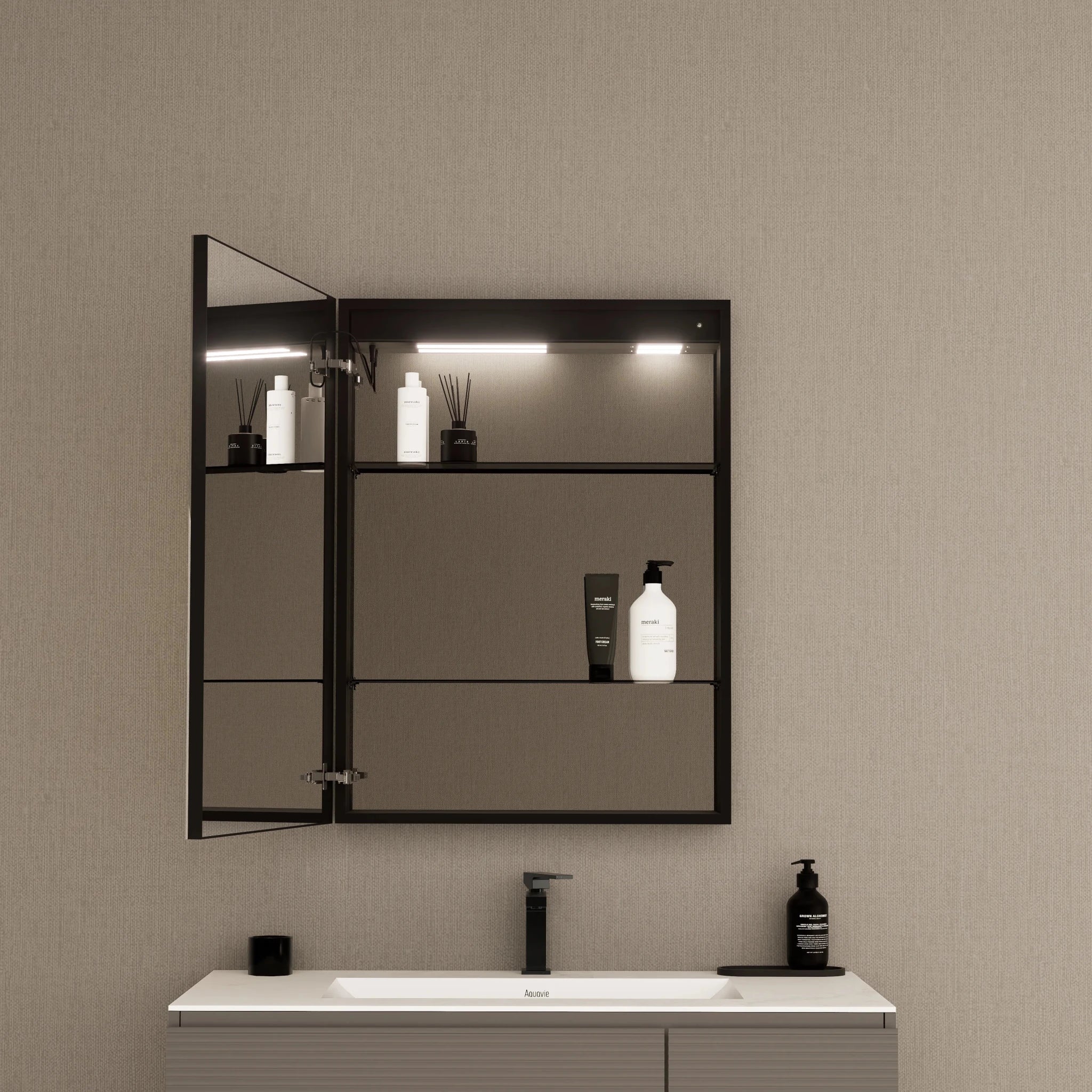 24"x32" LED Medicine Cabinet – Blum Hinges, Built - in Outlet - Medicine Cabinet24"