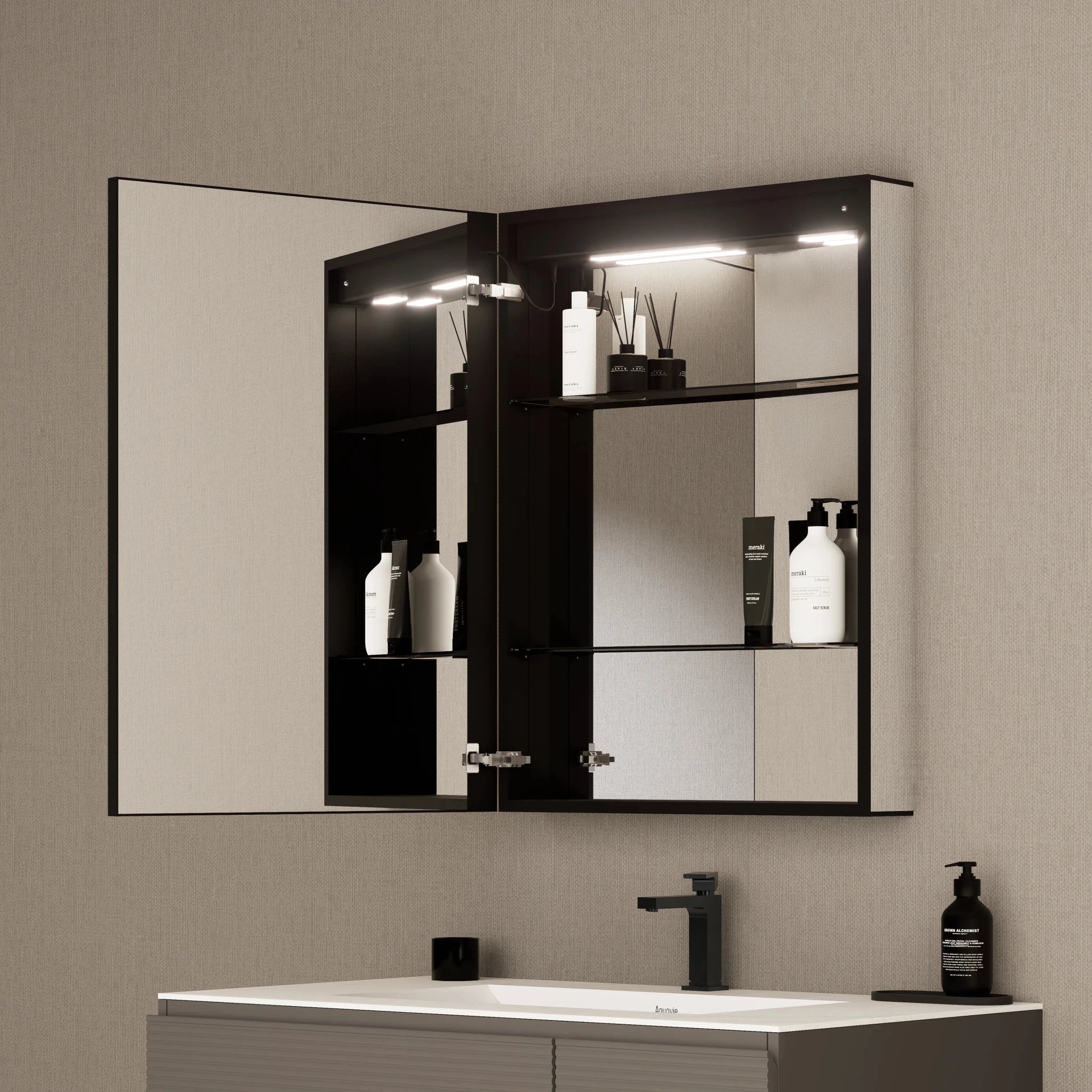 24"x32" LED Medicine Cabinet – Blum Hinges, Built - in Outlet - Medicine Cabinet24"
