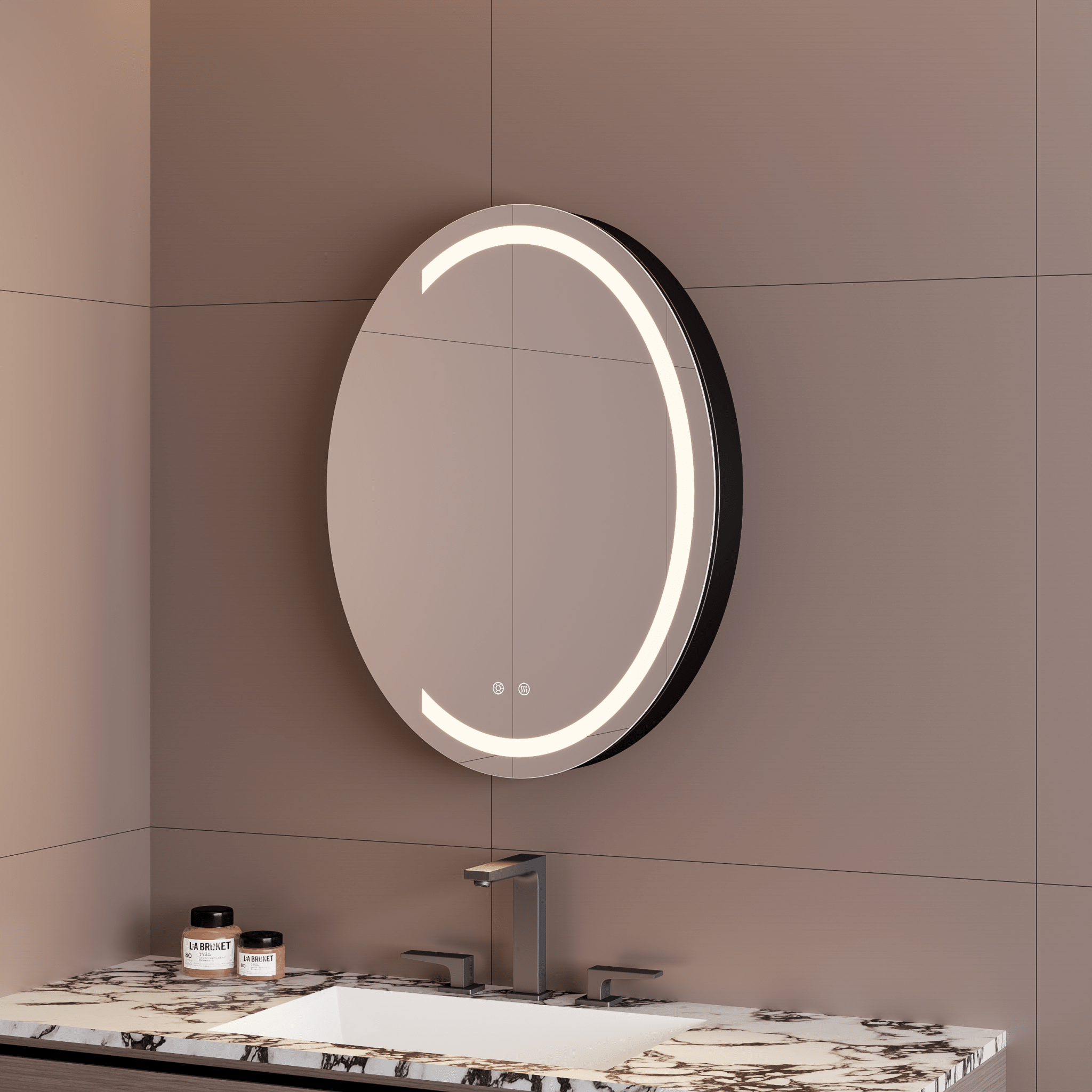 24"x36" Oval Framed Medicine Cabinet - Medicine Cabinet24"