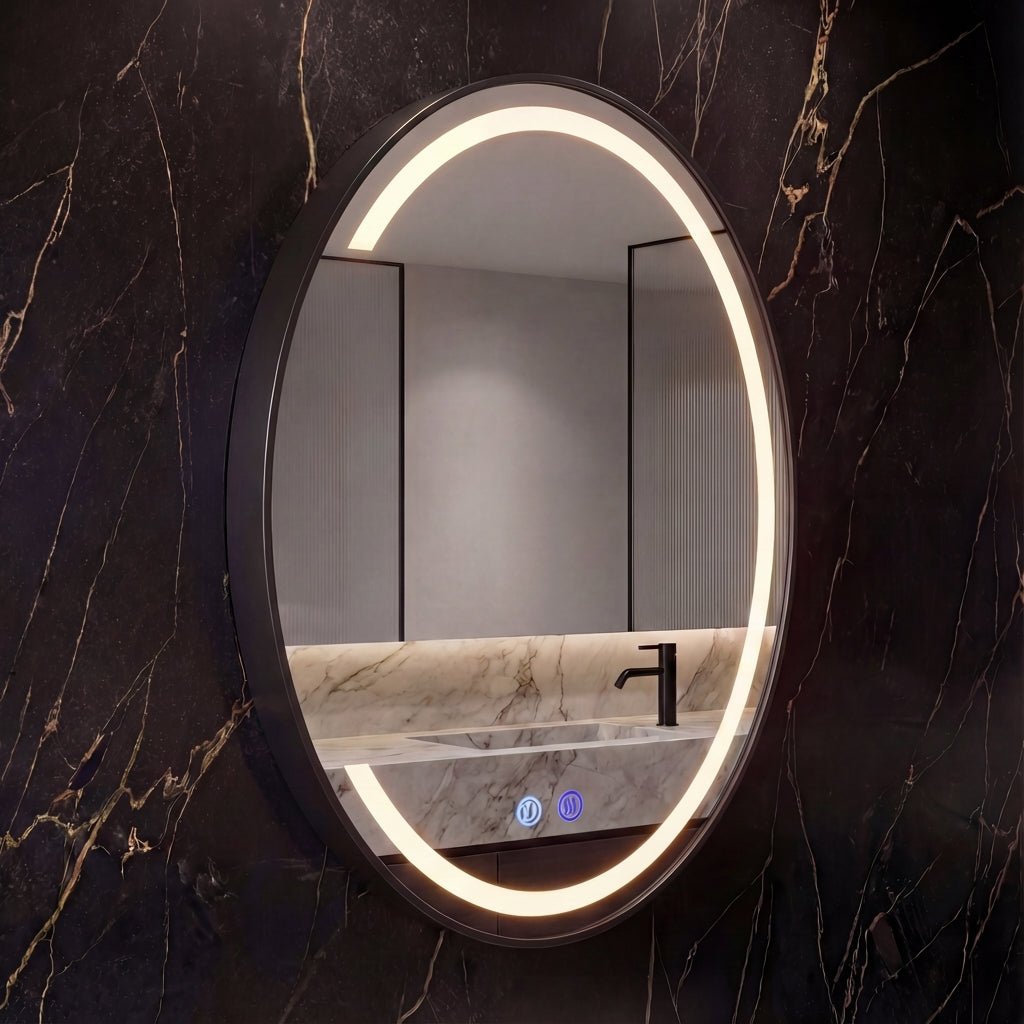 24"x36" Oval Framed Medicine Cabinet - Medicine Cabinet24"