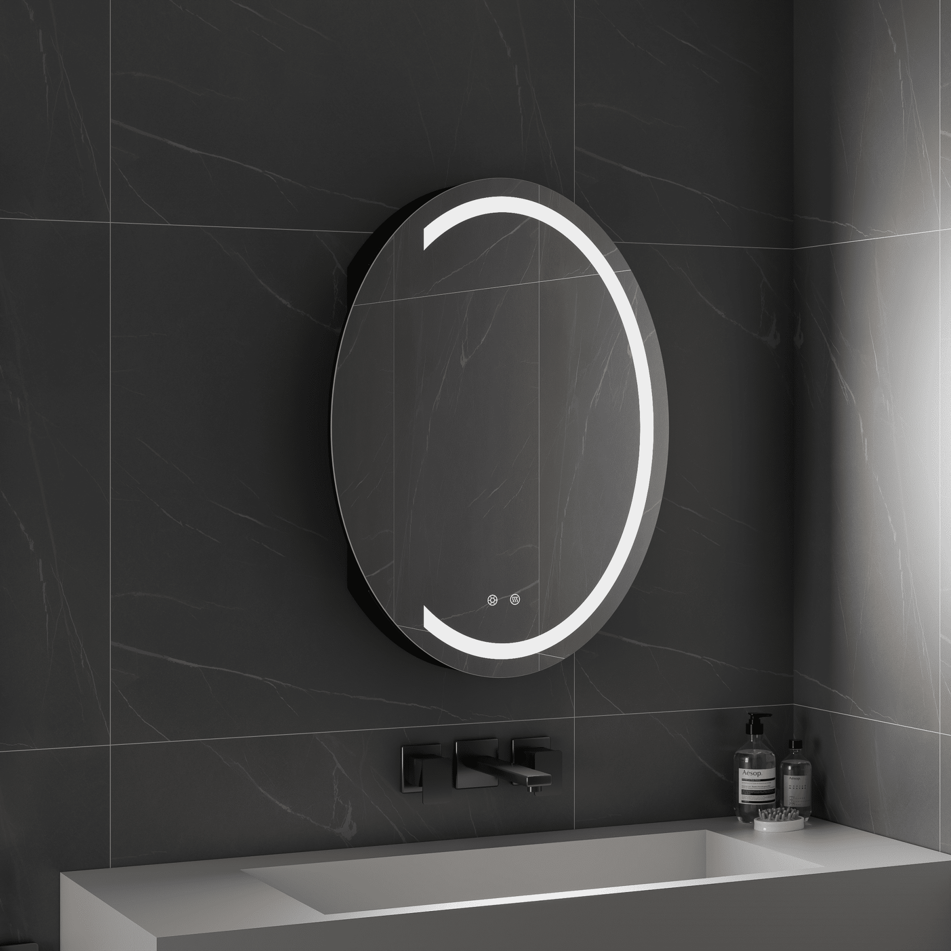 24"x36" Oval Framed Medicine Cabinet - Medicine Cabinet24"