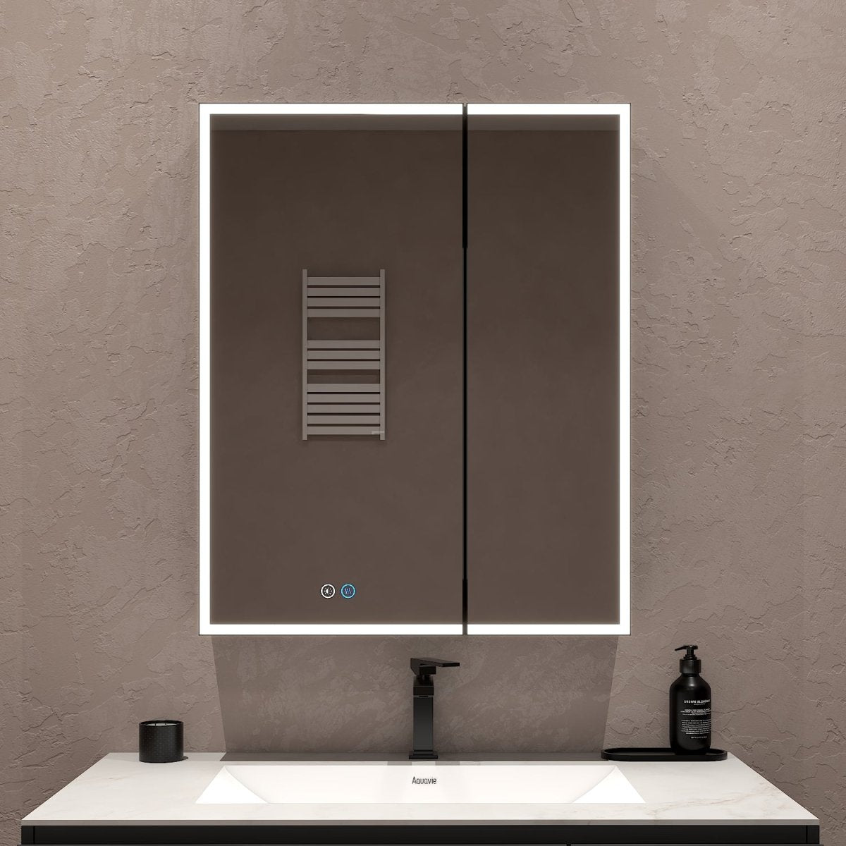 26" x 32" LED Mirror Medicine Cabinet – Aluminum Frame, Anti - Fog, Recessed or Surface Mount - Medicine Cabinet NeoNova Decor