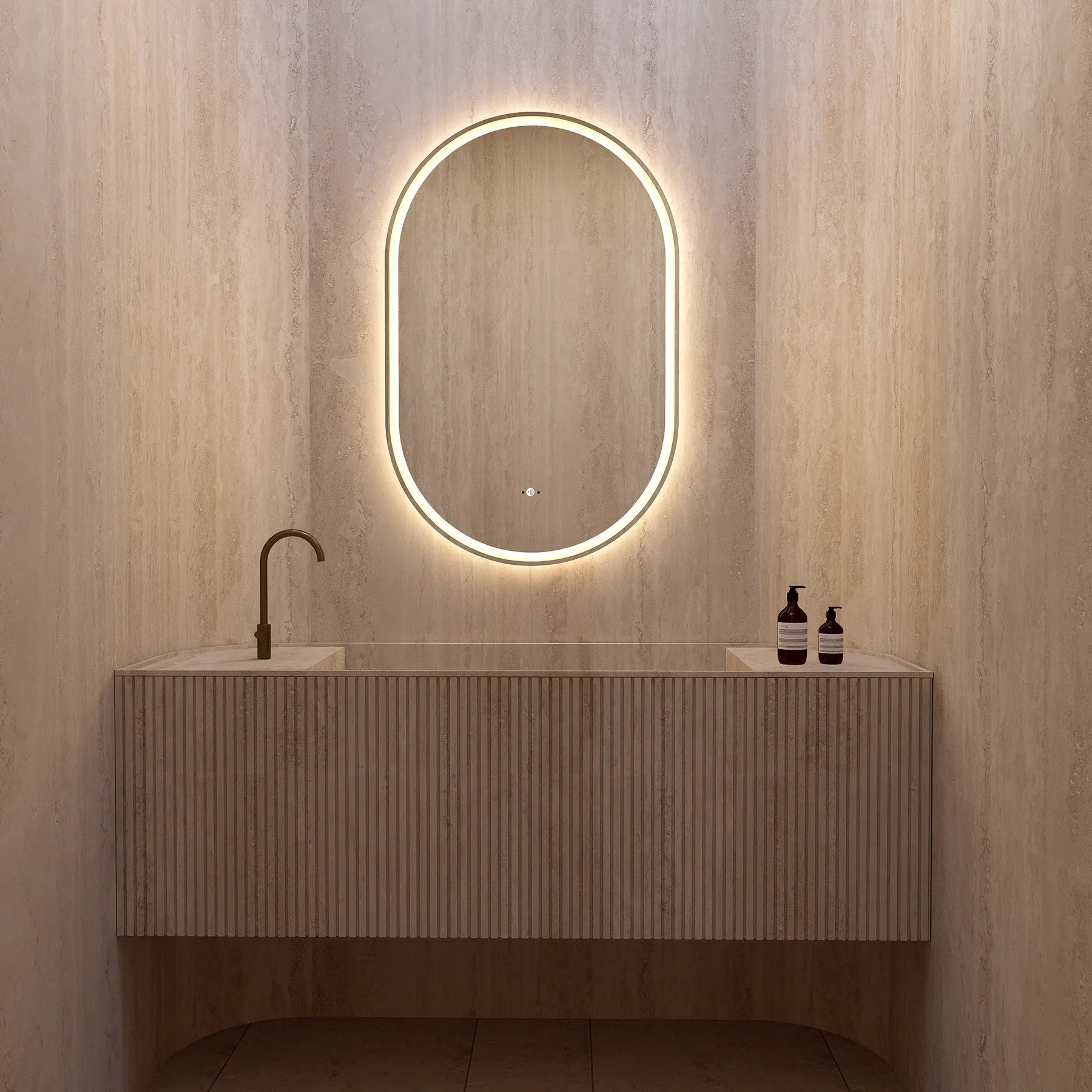 26" x 40" LED Mirror with Anti - Fog, CRI 90+ & Seamless Dimmable Lighting - LED MIrror26"x40"
