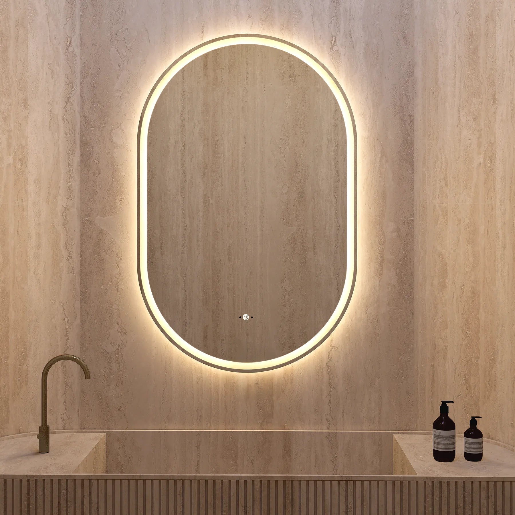 26" x 40" LED Mirror with Anti - Fog, CRI 90+ & Seamless Dimmable Lighting - LED MIrror26"x40"