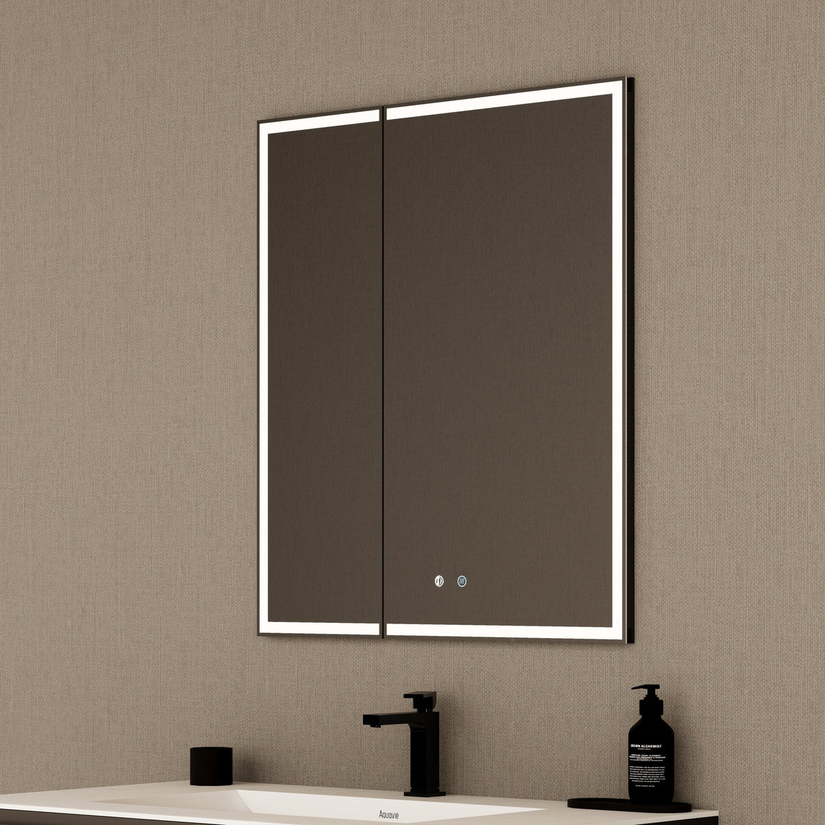 28" LED Double-Door Medicine Cabinet with Blum Soft-Close Hinges -Medicine CabinetRight-Wide