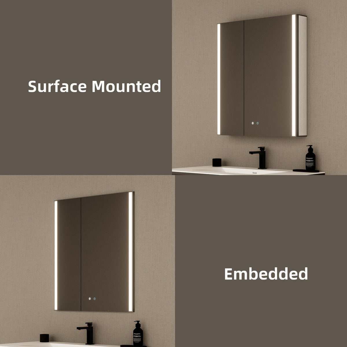 28" LED Double-Door Medicine Cabinet with Blum Soft-Close Hinges -Medicine CabinetRight-Wide