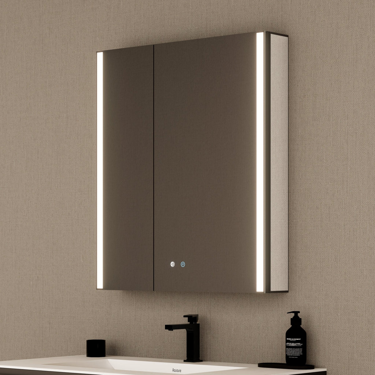 28" LED Double-Door Medicine Cabinet with Blum Soft-Close Hinges -Medicine CabinetRight-Wide