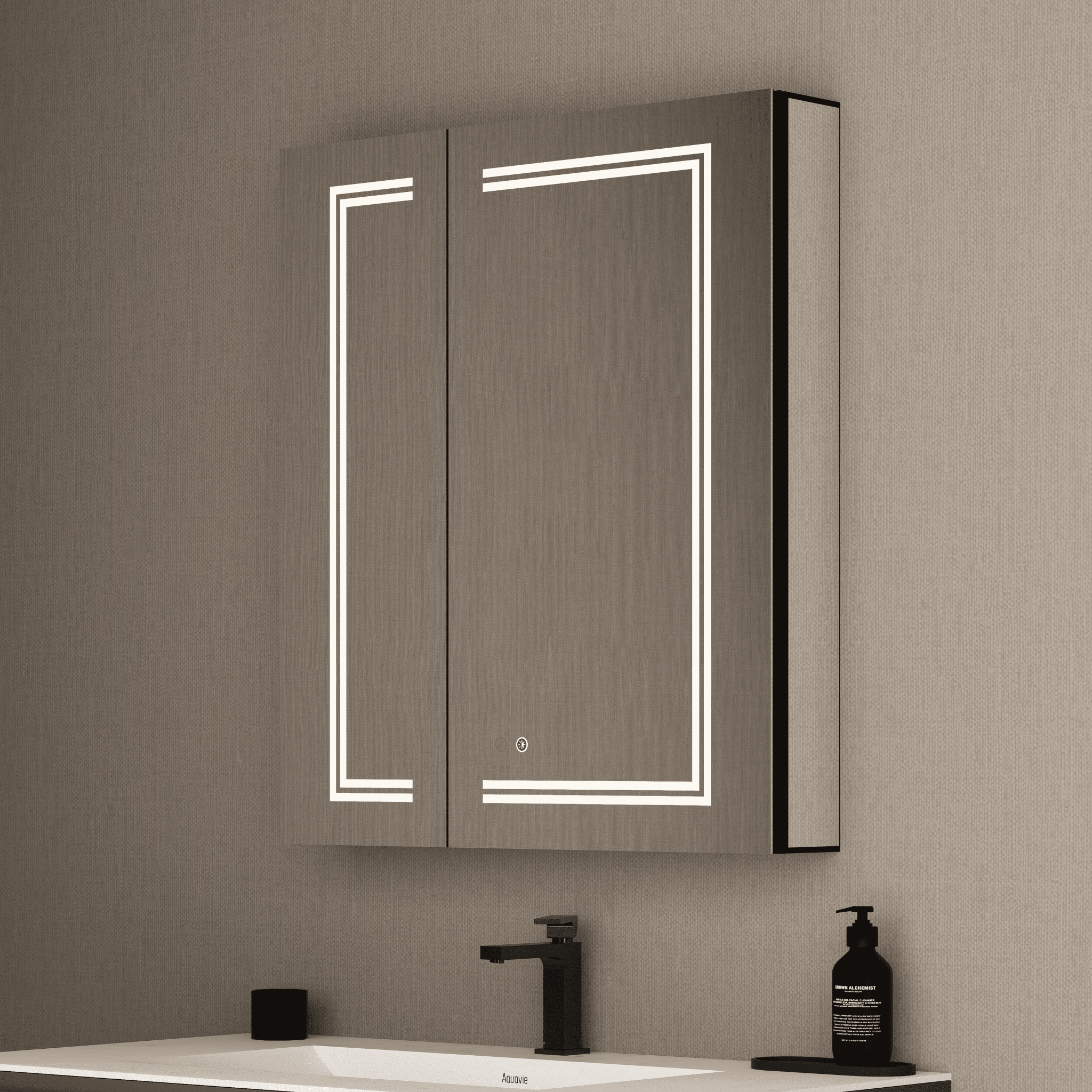 28" x 32" LED Mirror Medicine Cabinet – Aluminum Frame, Anti - Fog, Recessed or Surface Mount (Copy) (Copy) - Medicine CabinetRight Large Door