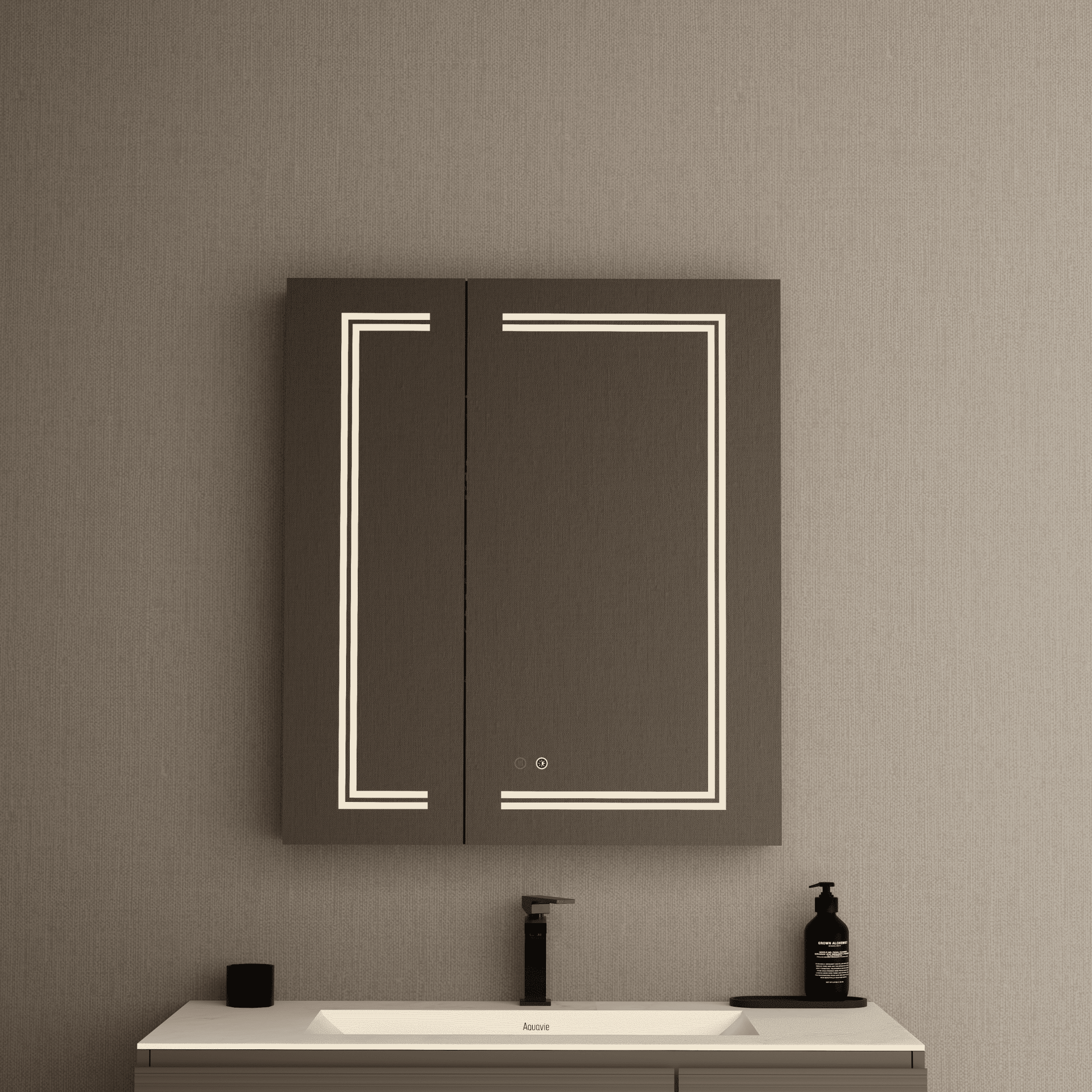 28" x 32" LED Mirror Medicine Cabinet – Aluminum Frame, Anti - Fog, Recessed or Surface Mount (Copy) (Copy) - Medicine CabinetRight Large Door