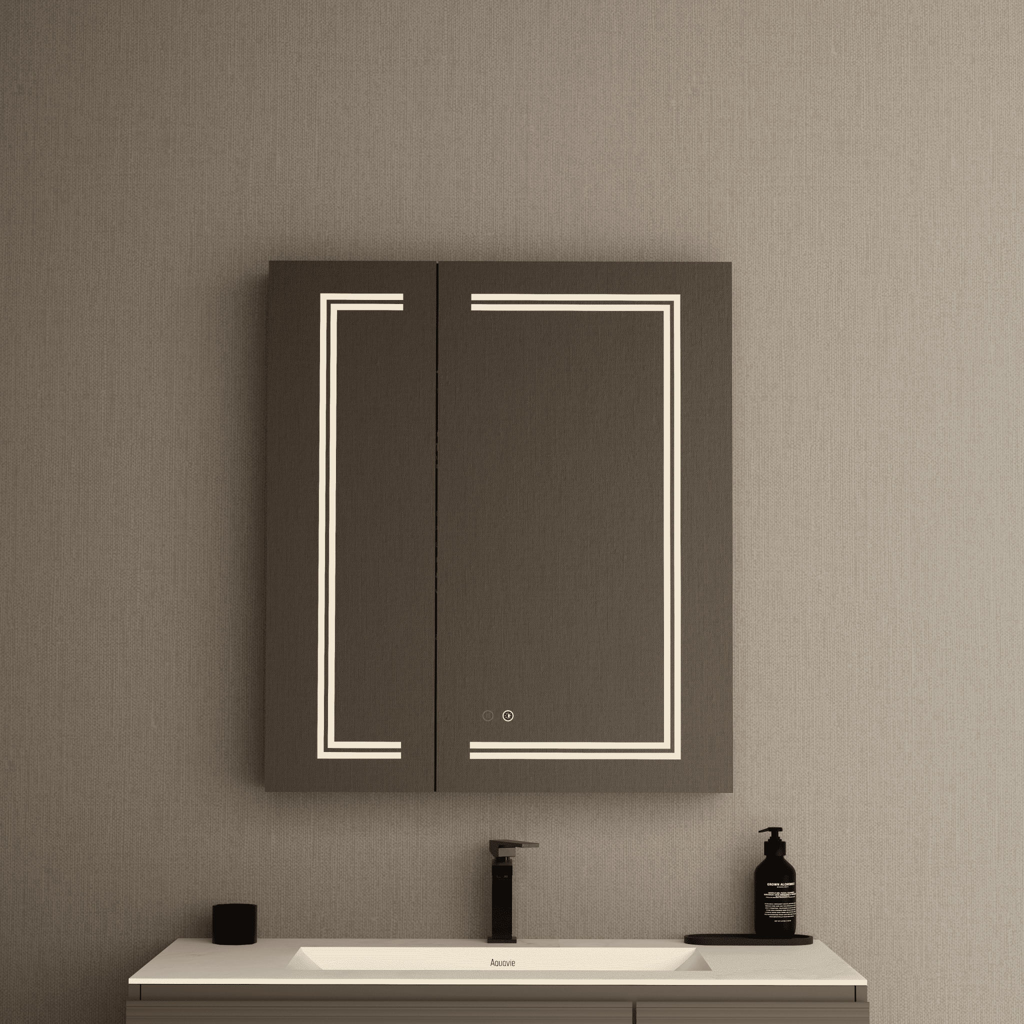 28" x 32" LED Mirror Medicine Cabinet – Aluminum Frame, Anti - Fog, Recessed or Surface Mount (Copy) (Copy) - Medicine CabinetRight Large Door