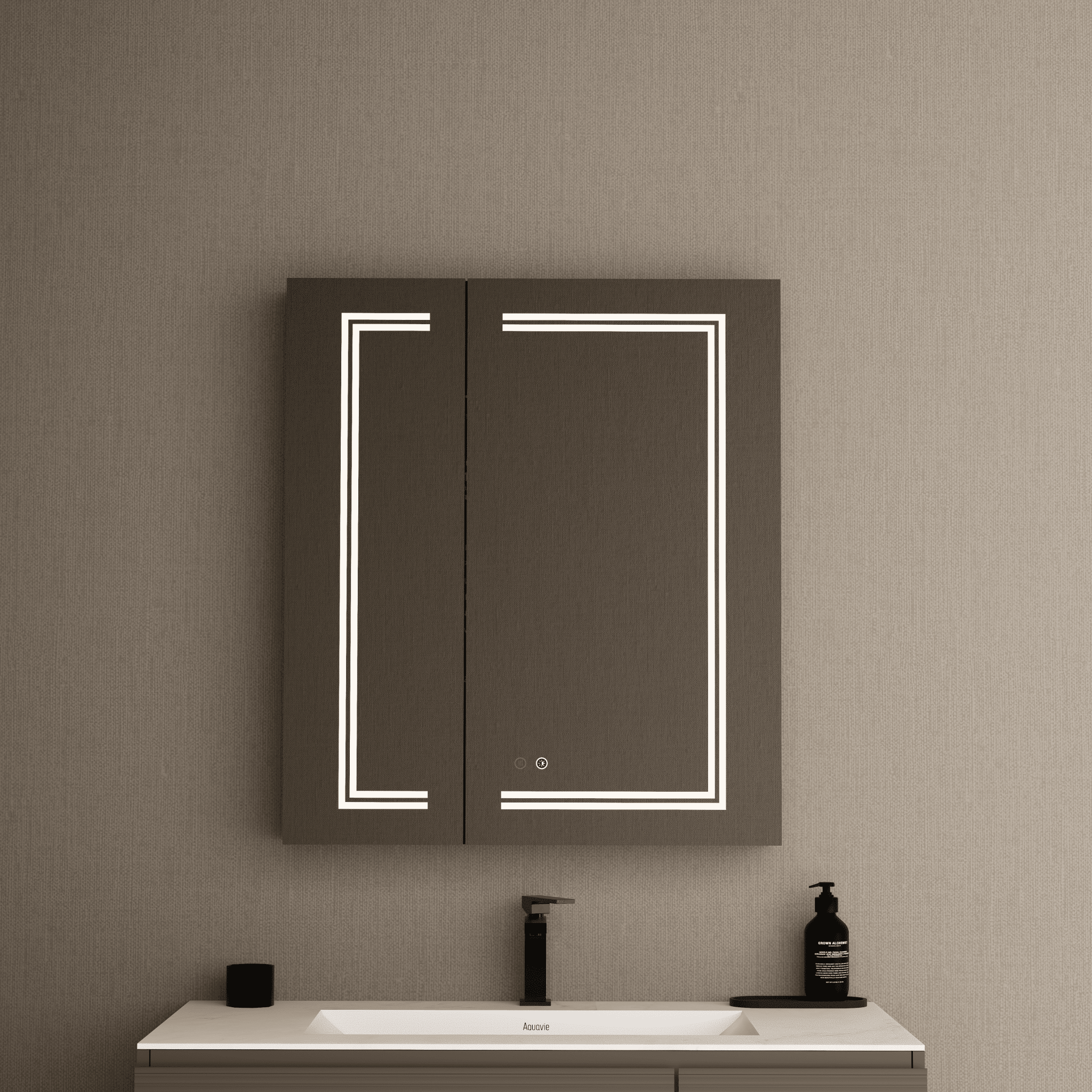 28" x 32" LED Mirror Medicine Cabinet – Aluminum Frame, Anti - Fog, Recessed or Surface Mount (Copy) (Copy) - Medicine CabinetRight Large Door