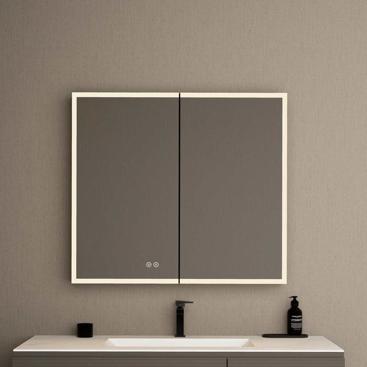 36" LED Double-Door Medicine Cabinet with Blum Soft-Close Hinges