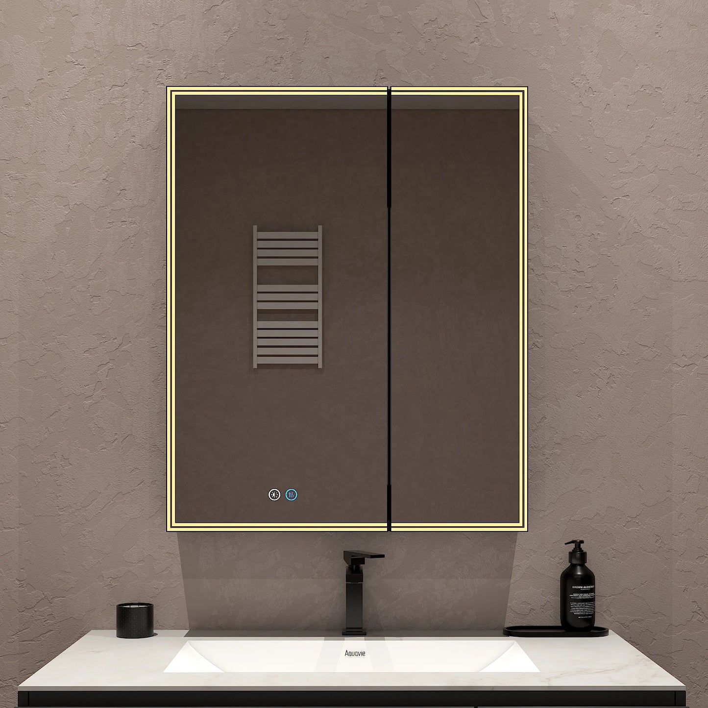 26"x32" LED Medicine Cabinet – Full Mirror Interior, Anti-Fog, Outlet & USB, Blum Hinges