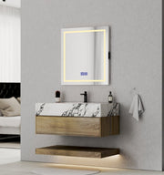 32", 36", 40" Sintered Stone Top with Hotel - Style Floating Bathroom Vanity - VanityCalacatta Black NeoNova Decor