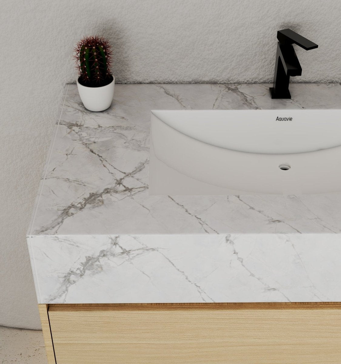 32", 36", 40" Sintered Stone Top with Hotel - Style Floating Bathroom Vanity - VanityIce Grey NeoNova Decor