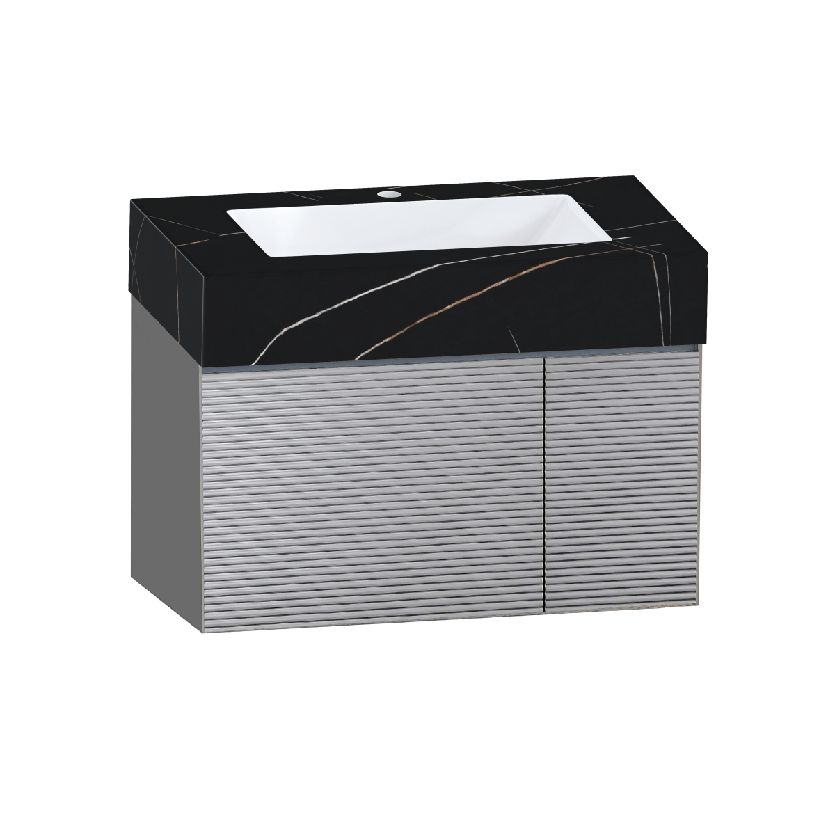 32", 36" Stone Top with Light Gray Engineered Wood Floating Bathroom Vanity - Vanity36" NeoNova Decor