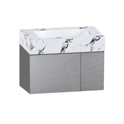 32", 36" Stone Top with Light Gray Engineered Wood Floating Bathroom Vanity - Vanity36" NeoNova Decor