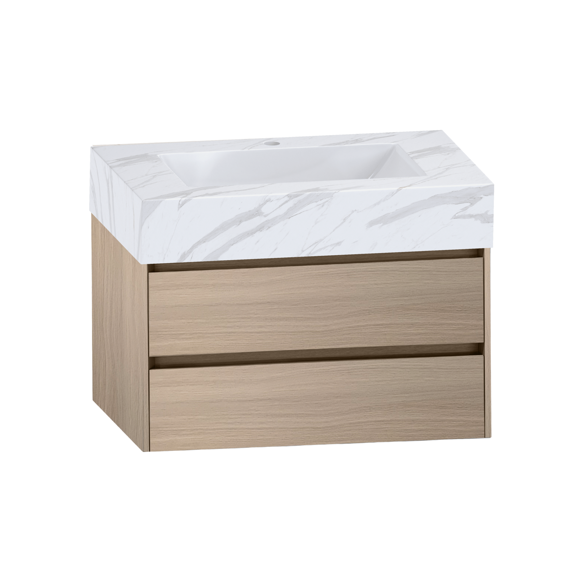 32", 36",40" Stone Top with Elegant Floating Double Drawer Bathroom Vanity - VanityXTX NeoNova Decor