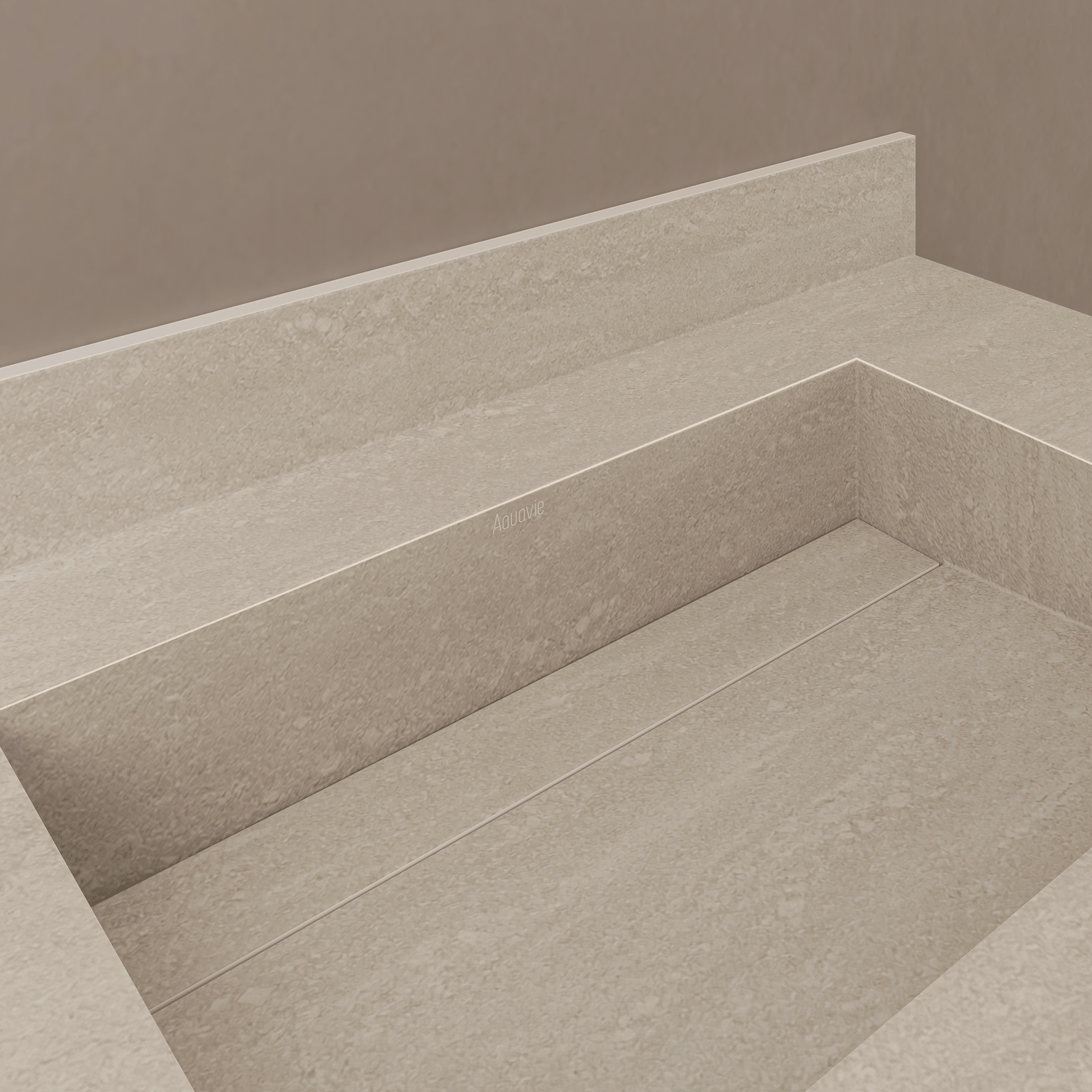 32" / 40" Monolithic Floating Vanity & Integrated Top | Ivory Sand Sintered Stone Single Sink with Hidden Drain -Vanity32"