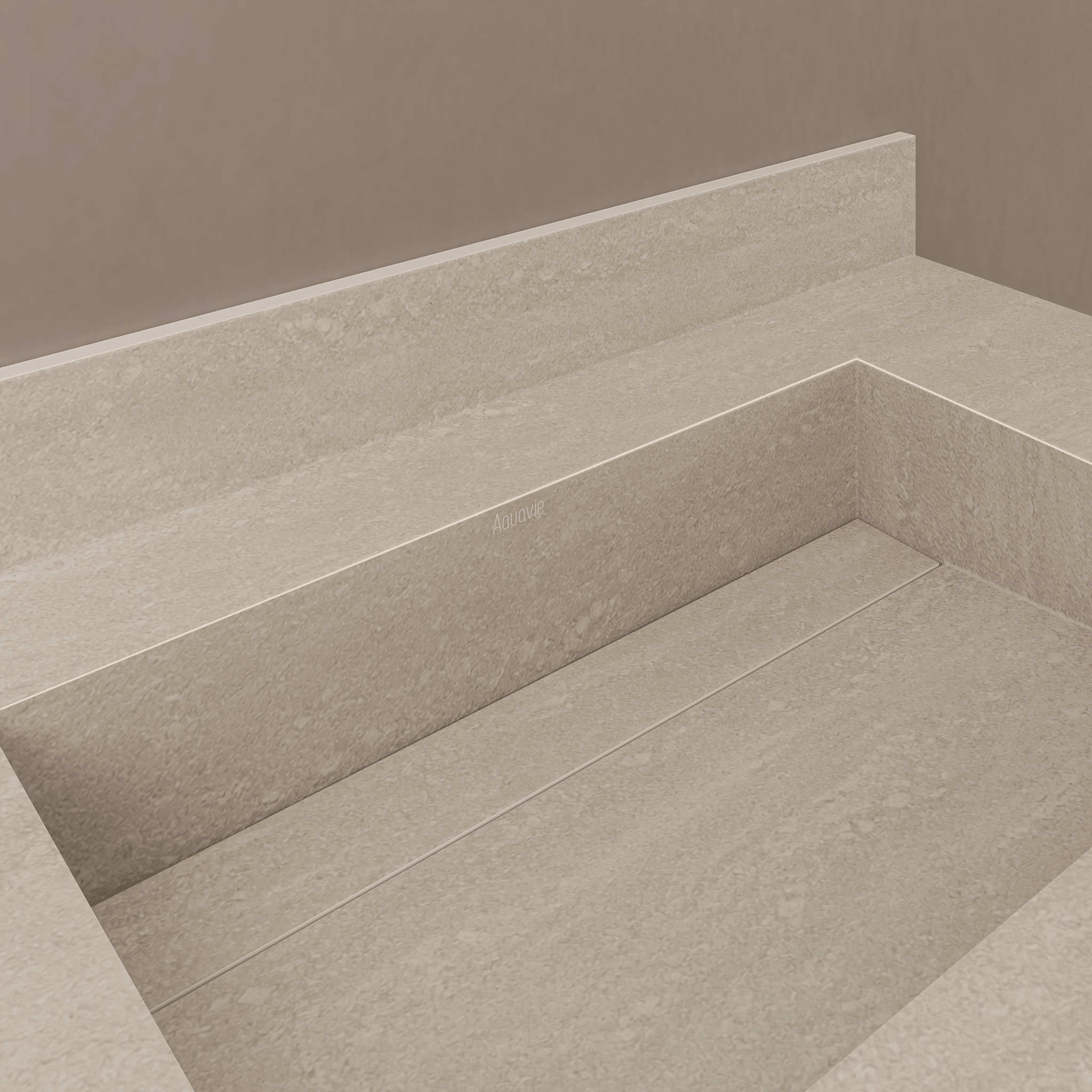 32" / 40" Monolithic Floating Vanity & Integrated Top | Ivory Sand Sintered Stone Single Sink with Hidden Drain -Vanity40"