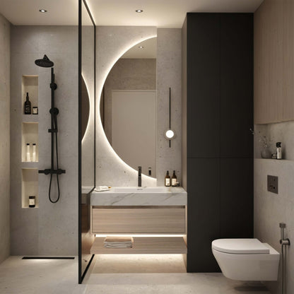 32" & 40" Sintered Stone Top with Hotel - Style Floating Bathroom Vanity A2.1 - VanityAGHTQ NeoNova Decor
