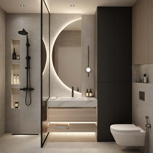 32" & 40" Sintered Stone Top with Hotel - Style Floating Bathroom Vanity A2.1 - VanityAGHTQ NeoNova Decor